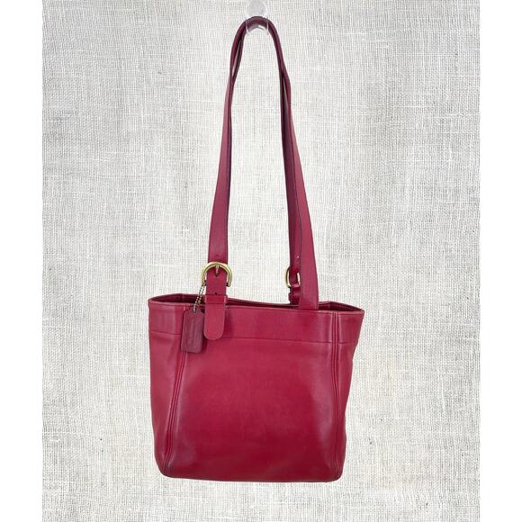 Coach Vintage (1997) Waverly‎ Soho Buckle Bag, C7C-4157 Red Leather, Classic - Picture 4 of 8